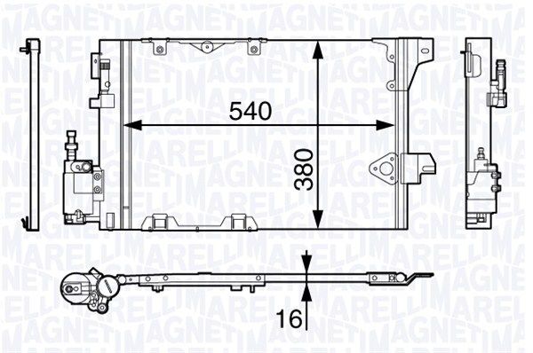 MAGNETI MARELLI kondensatorius, oro kondicionierius 350203703000